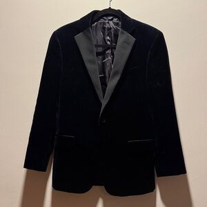 Men's Navy Velvet Smokers Jacket / Tuxedo Jacket